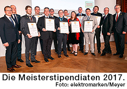 Die Meisterstipendiaten 2017.