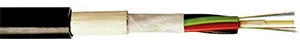 LWL-Aussenkabel 12qmm Standard dunkelblau Schnitt