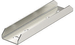 Abstützverbinder U-Profil, mit 4 Lö chern 200x48x30, A4, 1.4571, 2B