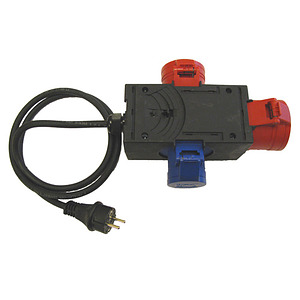 Adapter CEE32-5 Stecker auf CEE16-5 Kupplung (16A abgesichert)