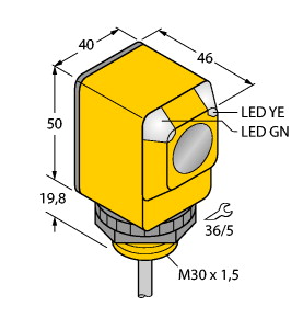 TURC Q453E Optoelektronischer Sensor,Einweglichtschranke (Sender)