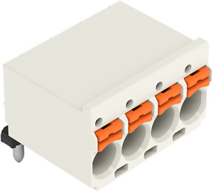 1-Leiter-THR-Federleiste Lötstift Ø 1,4 mm abgewinkelt. lichtgrau