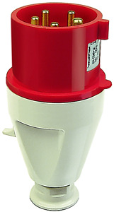 CEE-Stecker Tromp.verschraub. 5x16A CEETyp 400V 5p 6h rt IP44